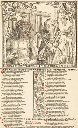 The Man of Sorrows and Mater Dolorosa, by Wolf Traut, ink, 1512