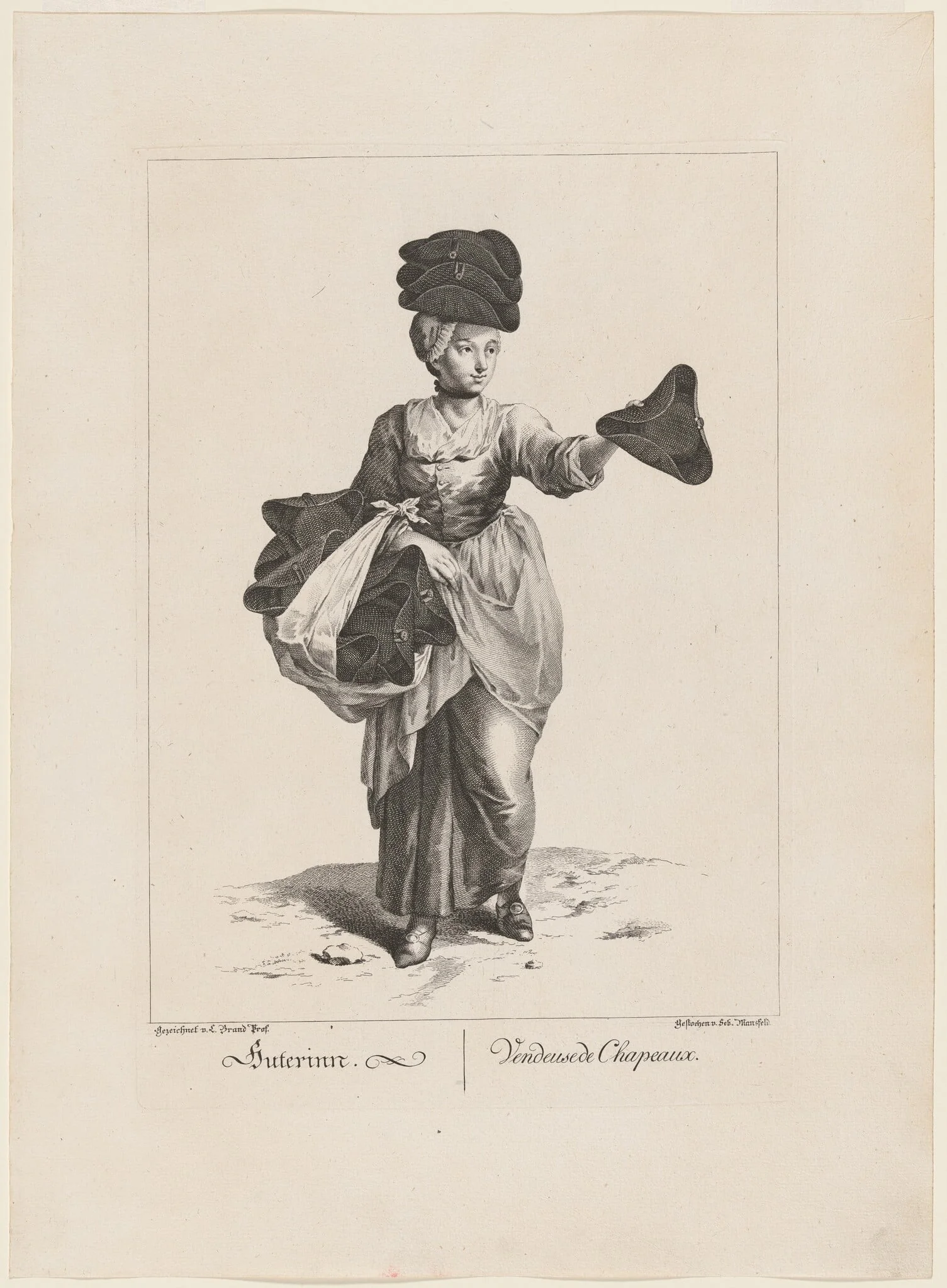 Huterinn/Vendeuse de Chapeaux. (Hat Seller), detail