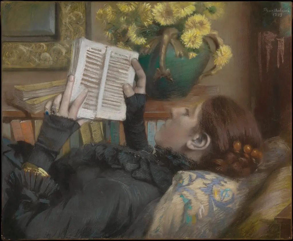 The Artist's Wife (Périe, 1849–1887) Reading, by Albert Bartholomé, unspecified, 1892