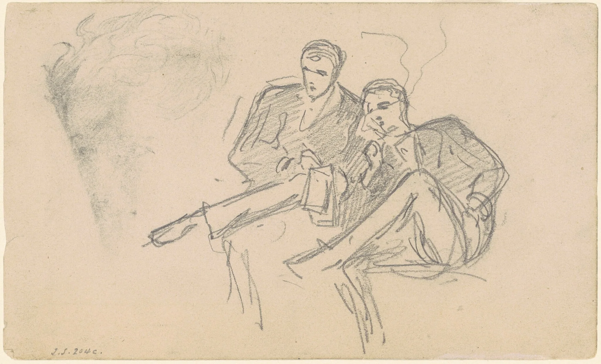 Seated Men, detail
