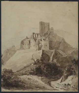 Ruins of Chateau d'Arque, by Isidore Justin Taylor, 1819