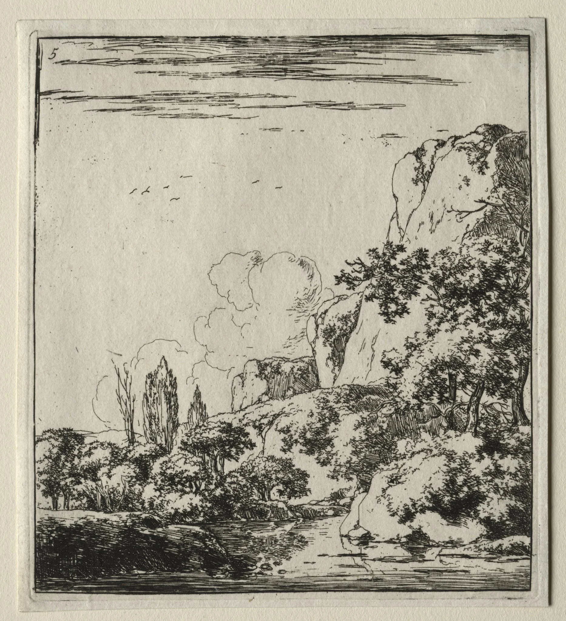 Le ruisseau au pied des rochere, detail
