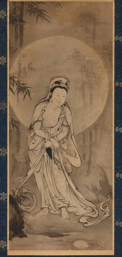 Willow-and-Moon Kannon (Yōryū Kannon), detail