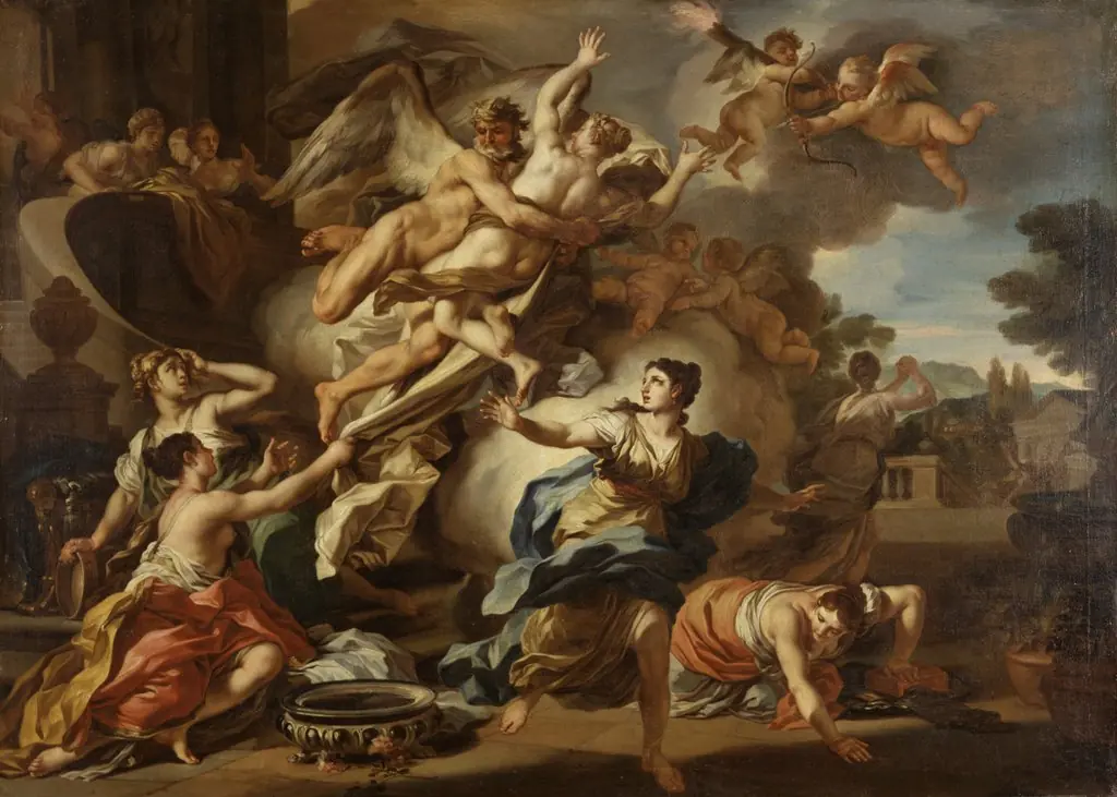 The Abduction of Orithyia, by Francesco Solimena, oil, 1730
