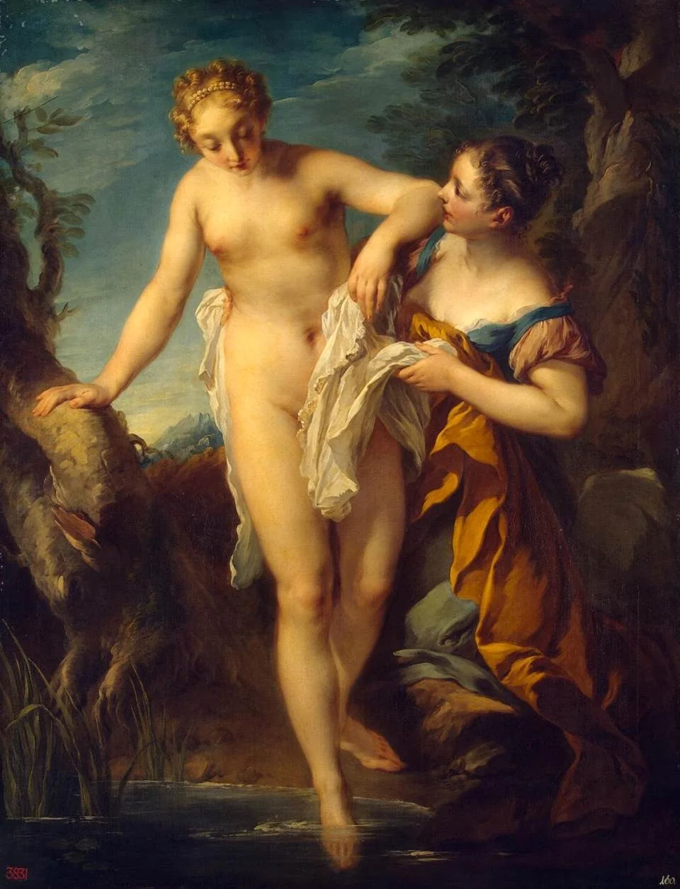 Woman Bathing, detail