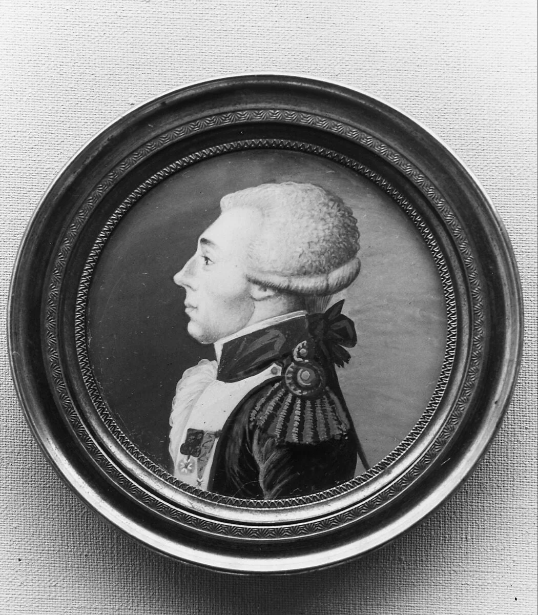 Portrait Miniature of the Marquis de Lafayette, detail