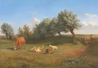 Et vænge, by Andreas Peter Madsen, oil, 1847