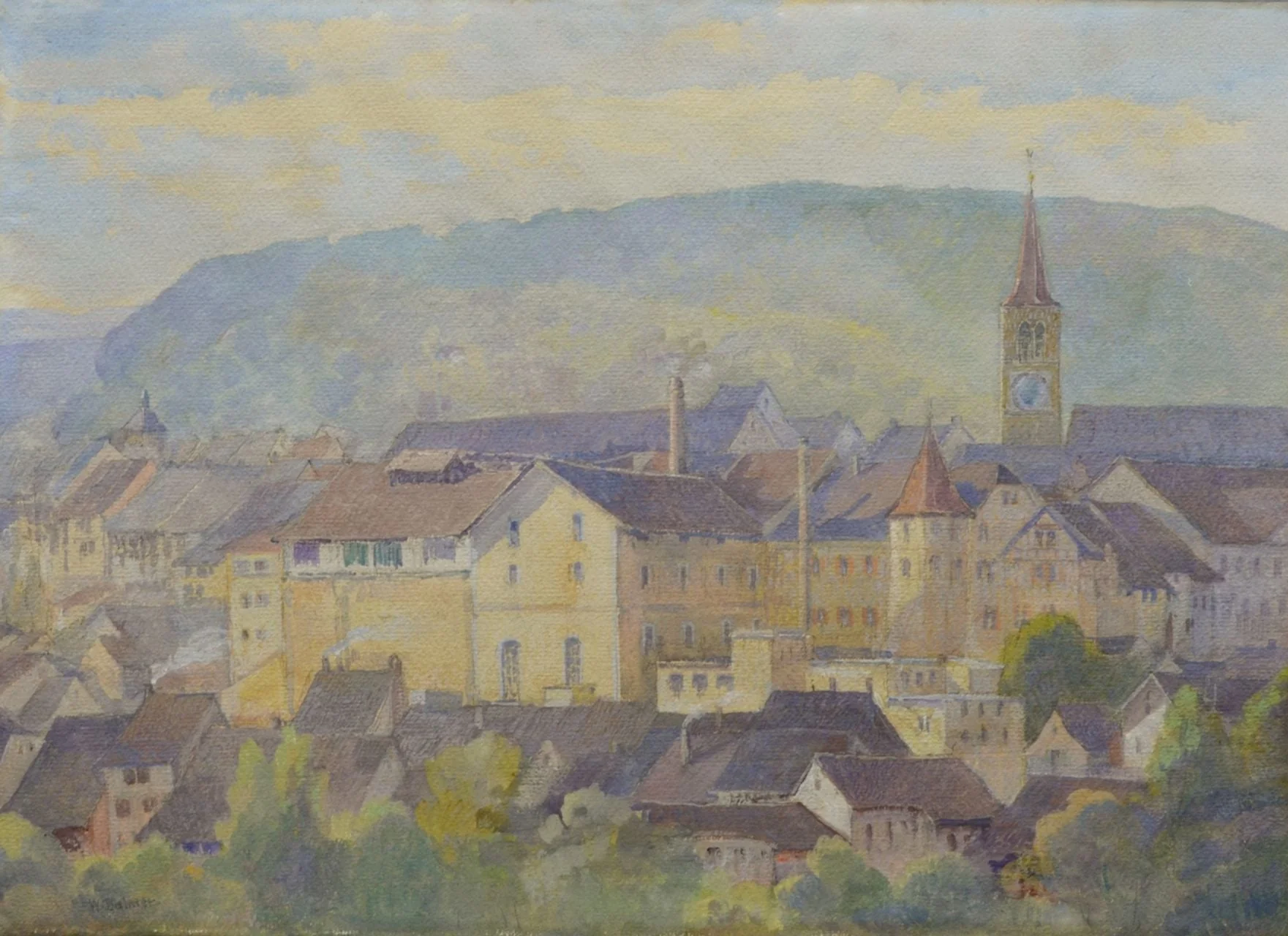 Balmer-Seiler, Wilhelm - Malerei, Blick auf Liestal, detail