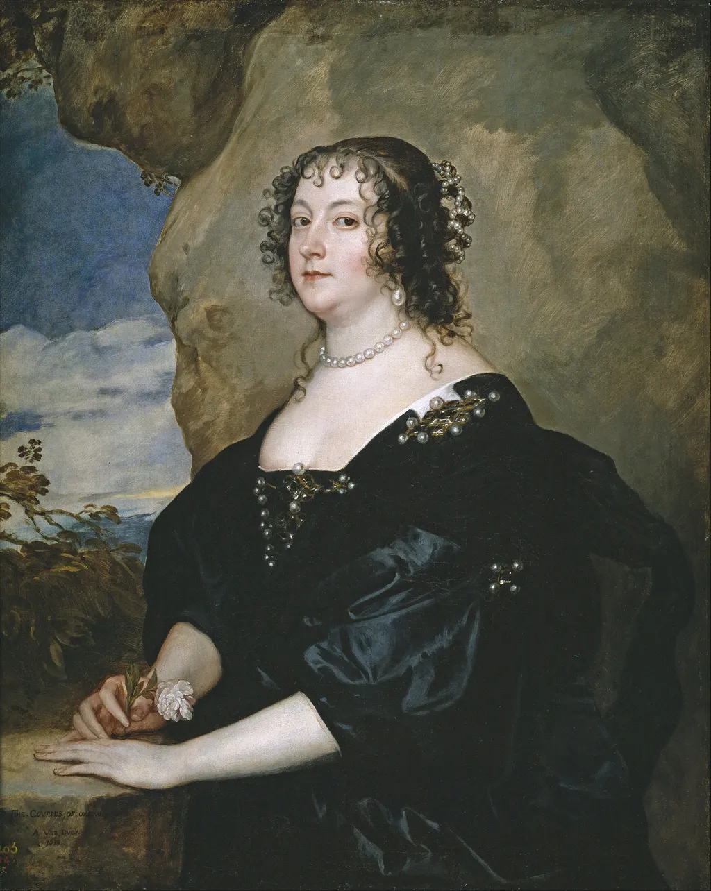 Beatriz van Hemmema, Countess of Oxford (formerly called Diana Cecil), by Anthony van Dyck, oil, 1638