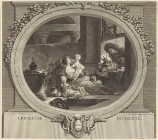 L'heureuse fécondité, by Nicolas Delaunay, ink, 1777