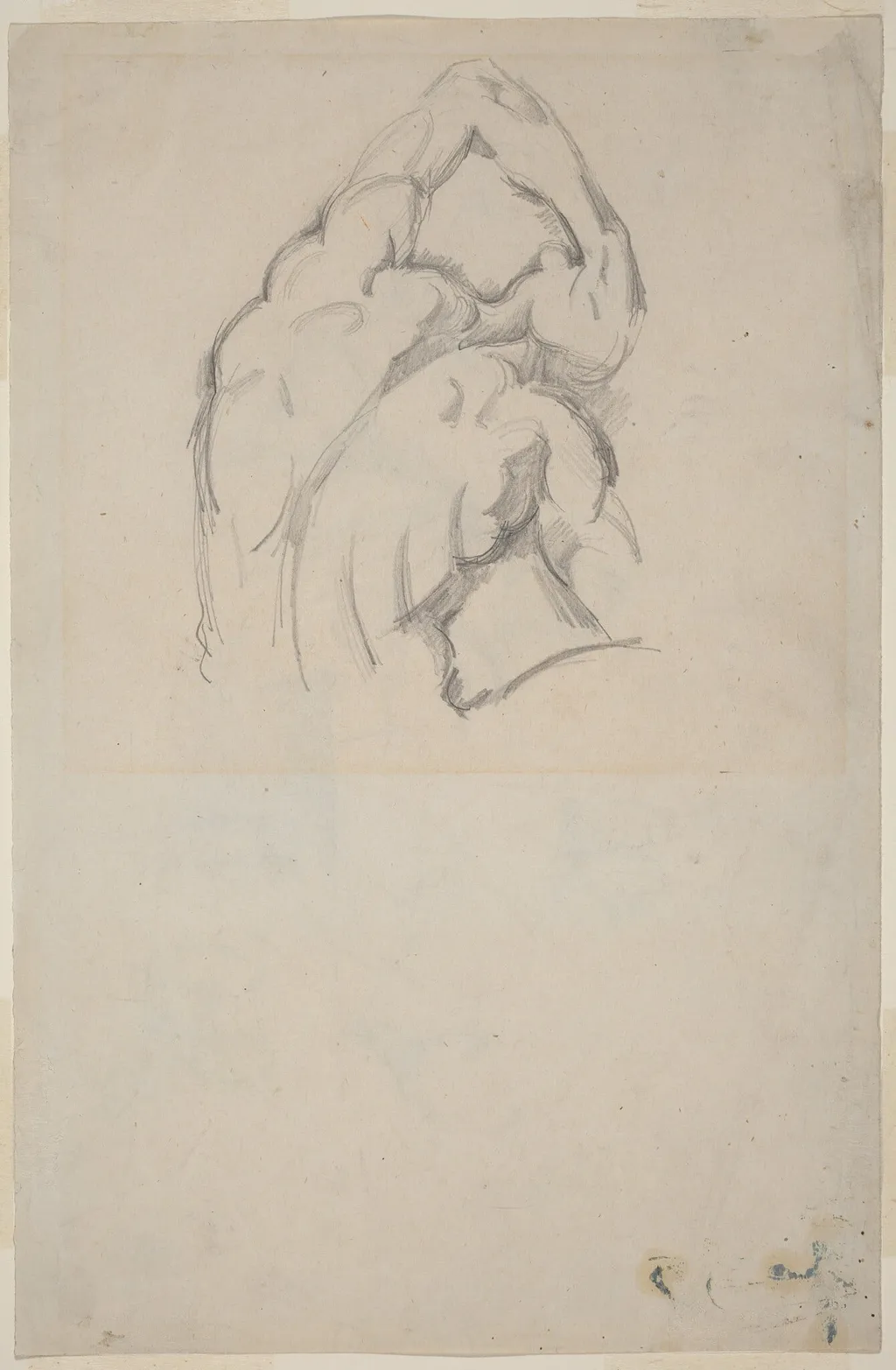 Study of the "Ecorché" [recto], by Paul Cézanne, graphite, 1868