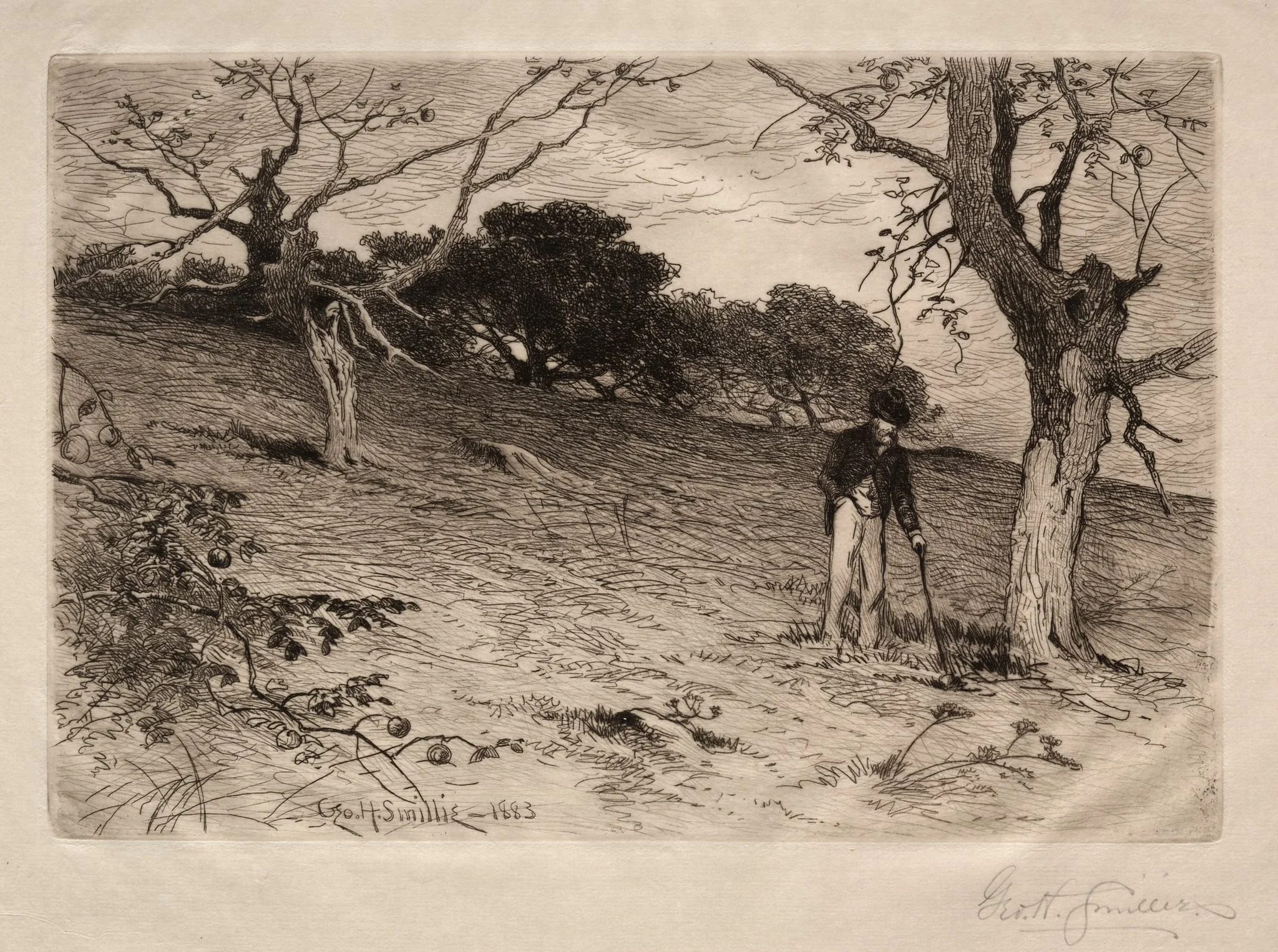 An Old New England Orchard, detail