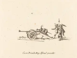 Loading the Cannon, by Jacques Callot, ink, 1634
