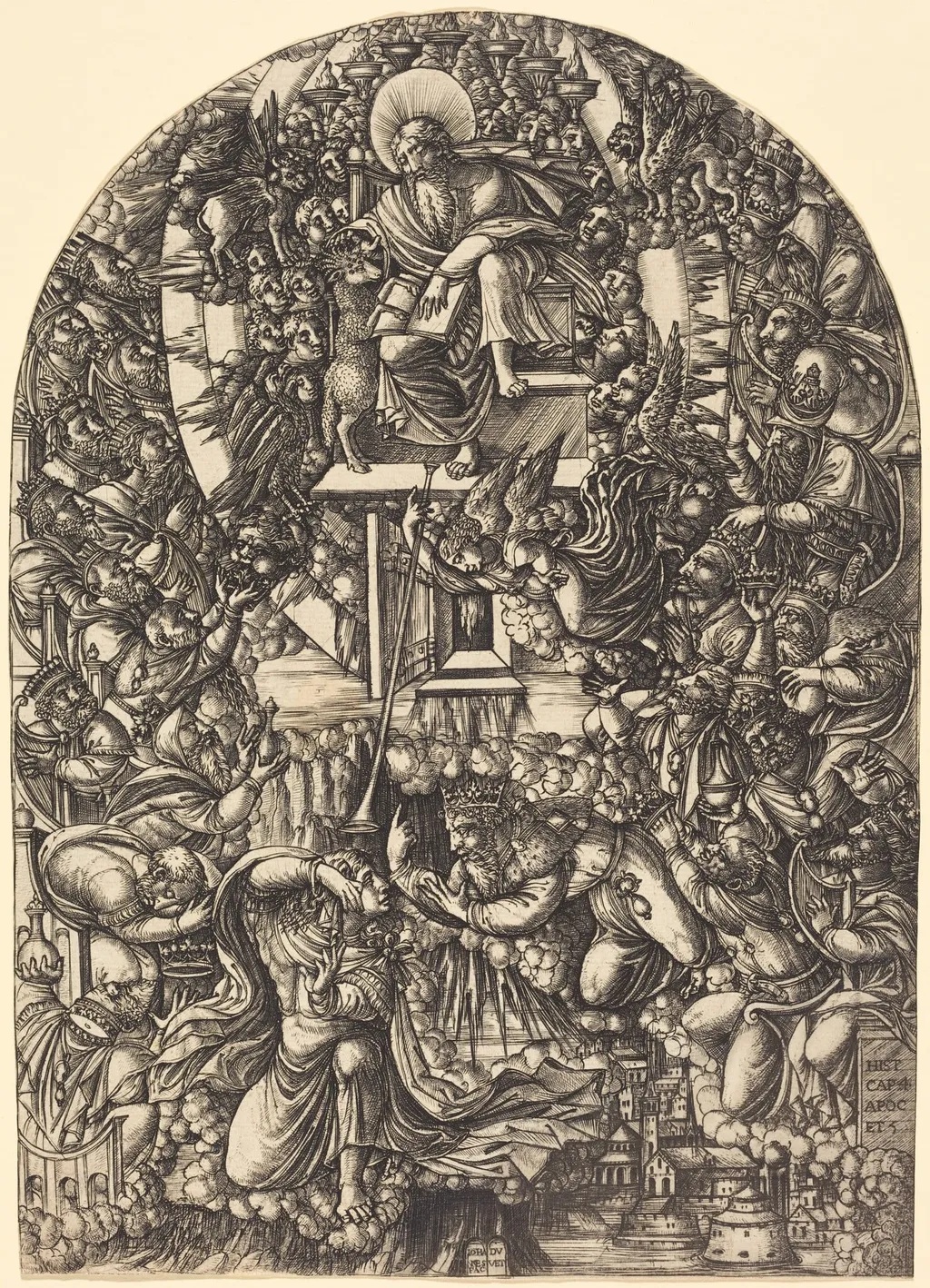 Saint John Summoned to Heaven, by Jean Duvet, ink, 1551