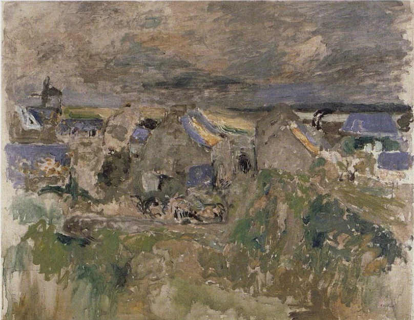 Village au bord de la mer. Saint-Jacut, detail