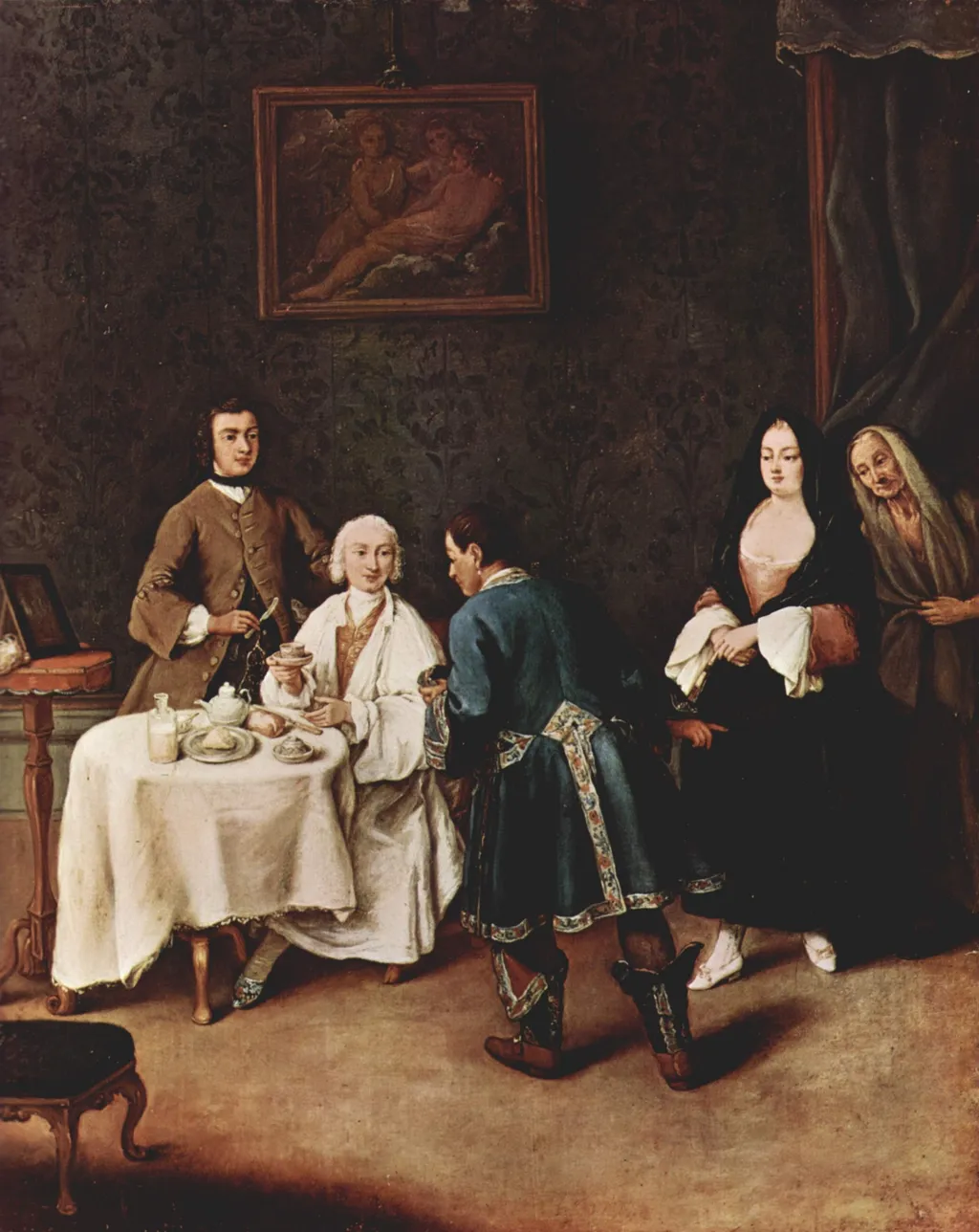 The Temptation, by Pietro Longhi, oil, 1746