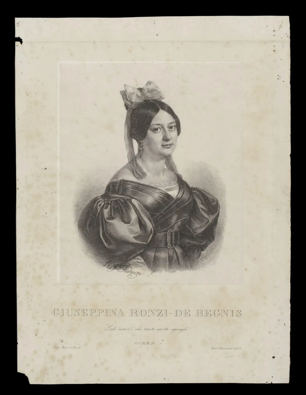 H Beard Print Collection, by Ras. [?] Fidanza, 1834