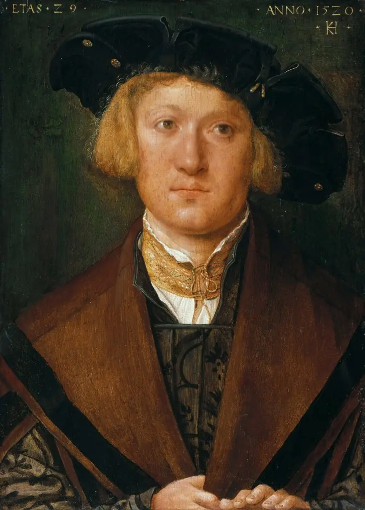 Portrait of a young Man, by Hans von Kulmbach, paint, 1520