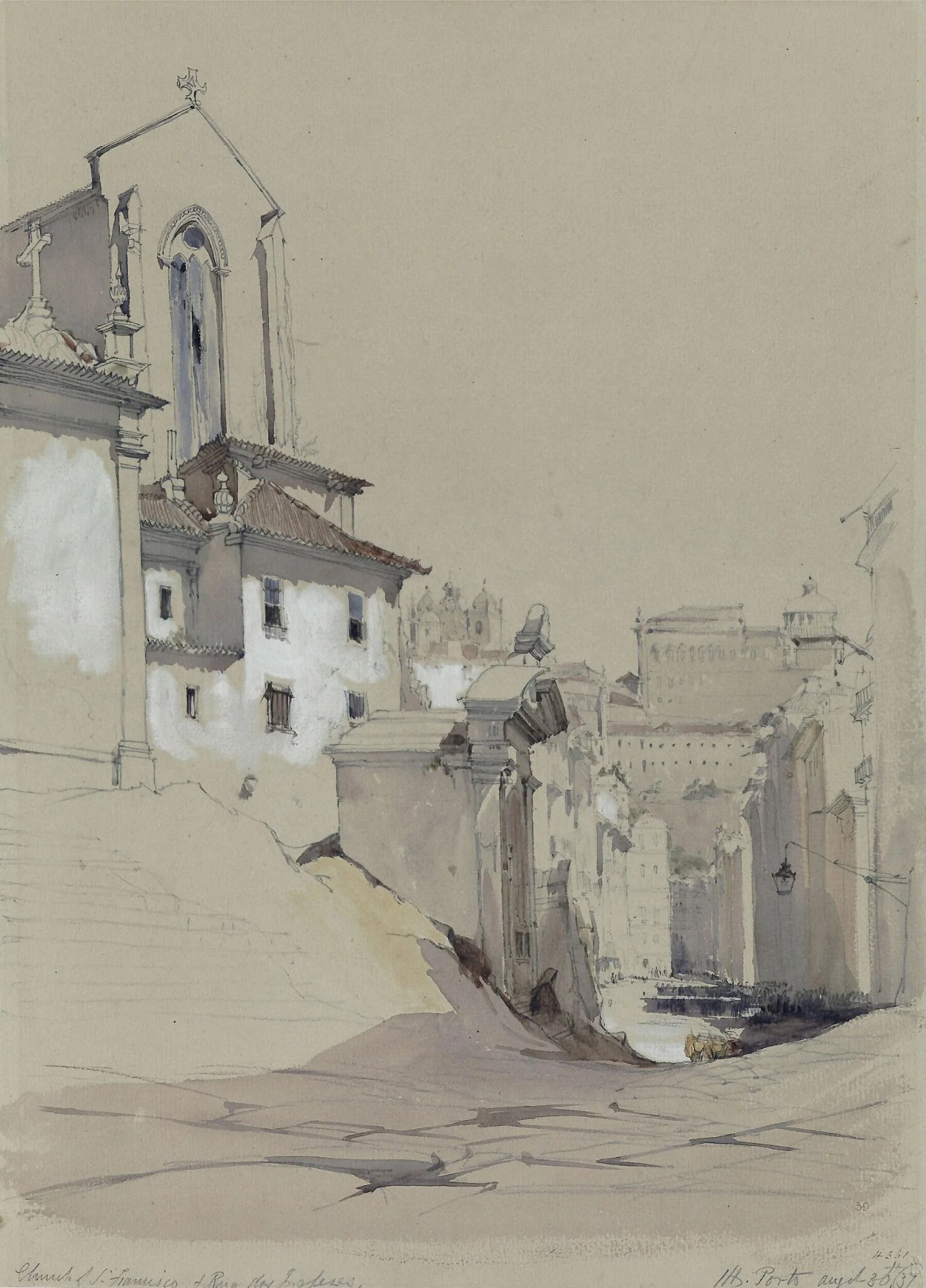 Church of San Francisco and Rua dos Ingleses, Oporto, detail