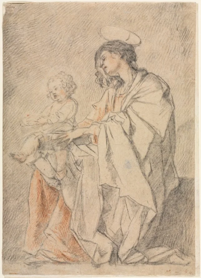 Virgin and Child, detail