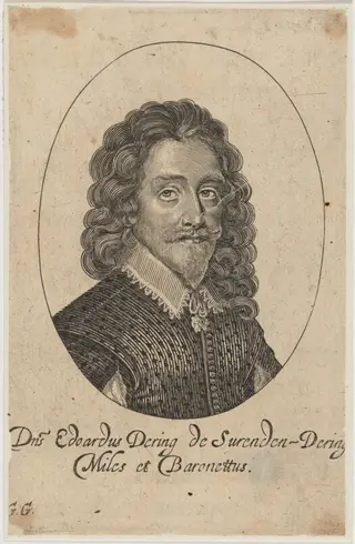 Sir Edward Dering, by George Glover, ink, 1633