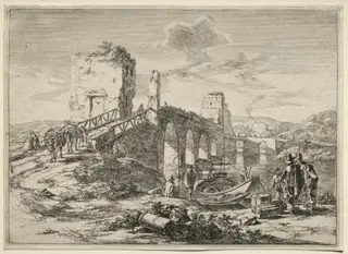 The Molle Bridge over the Tiber, by Jan Both, 1644
