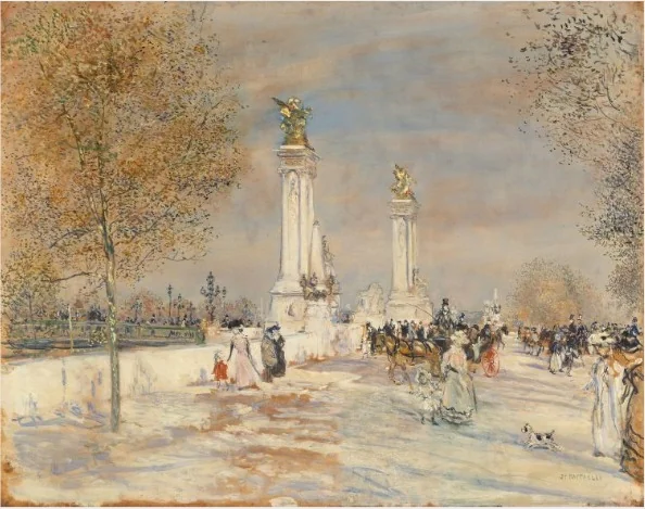 The Alexander III Bridge, Paris, detail