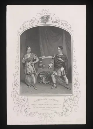 Mr Macready as Cassius and Mr. E. L. Davenport as Brutus, by Alexander Reid, 1850