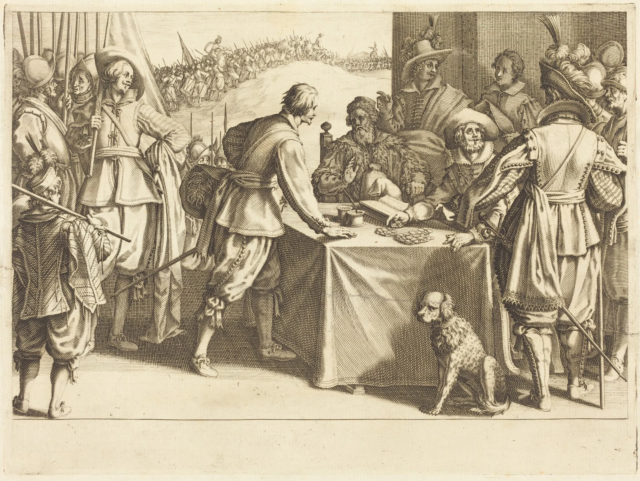 The Hiring of the Troops, detail
