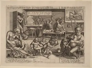 The Dissolute Household, by Pieter Balten, ink, 1559