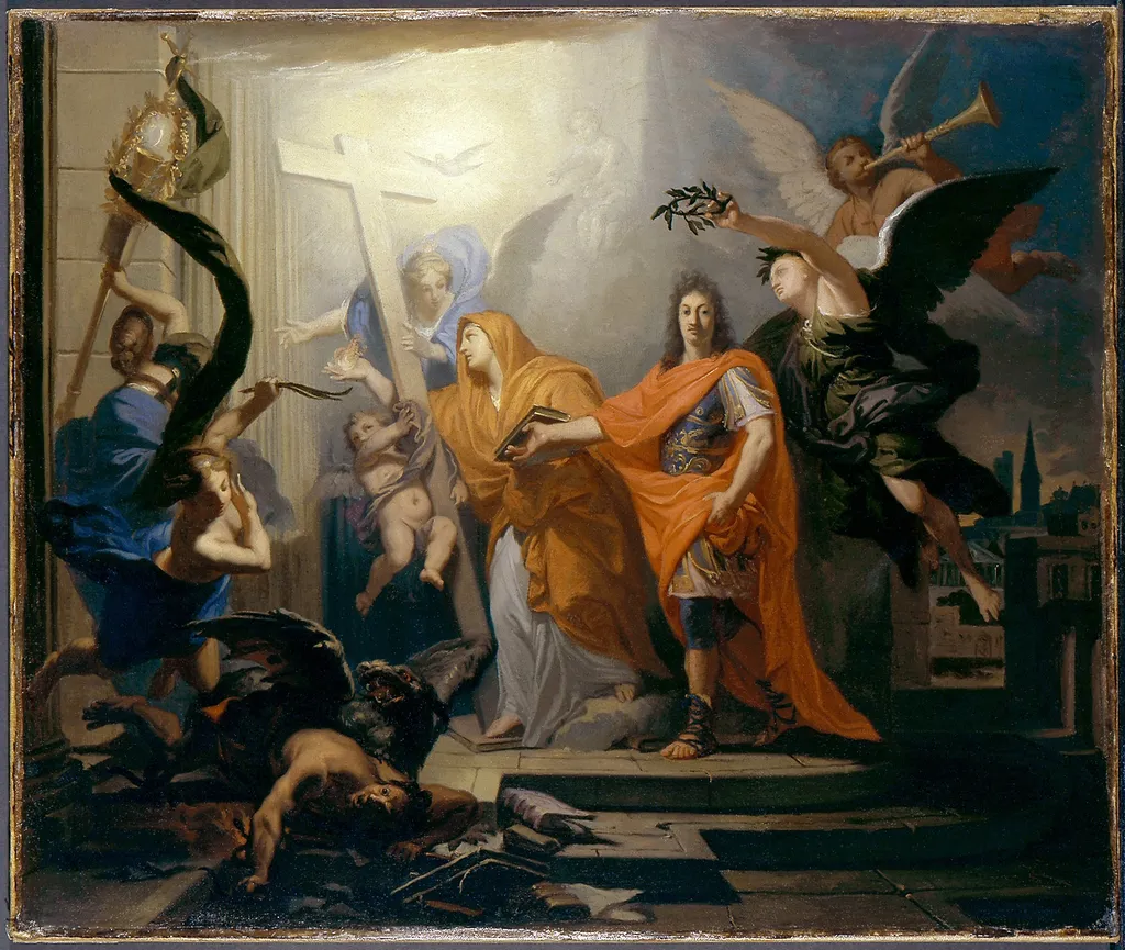 An Allegory, Probably of the Peace of Utrecht of 1713, by Antoine Rivalz, oil, 1691