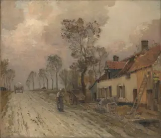 The Route Nationale at Samer, by Jean Charles Cazin, oil, 1891