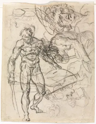 Figure Studies (verso), by Jean Honoré Fragonard, 1761