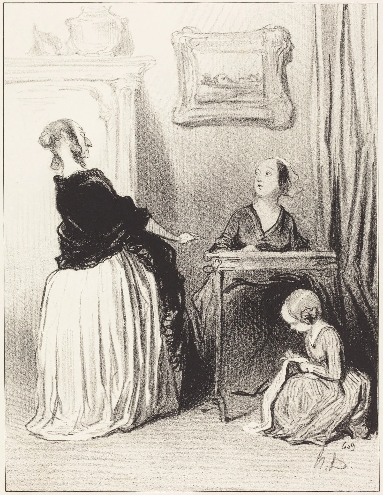 Ah!... quelle singulière éducation vous donnez a votre fille?..., detail
