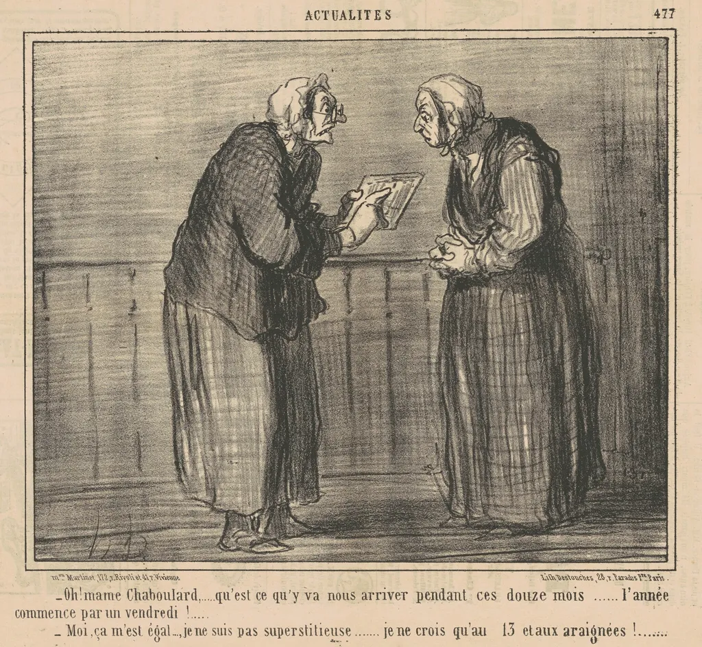 Oh! Mamechaboulard ... qu'est-ce qu'y va ... arriver ..., by Honoré Daumier, ink, 1858