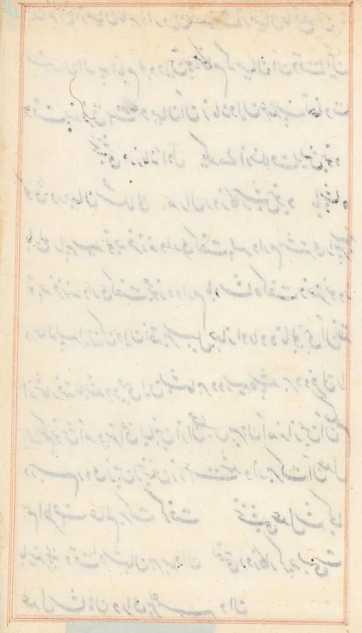 Page from Tales of a Parrot (Tuti-nama): text page (blank), detail