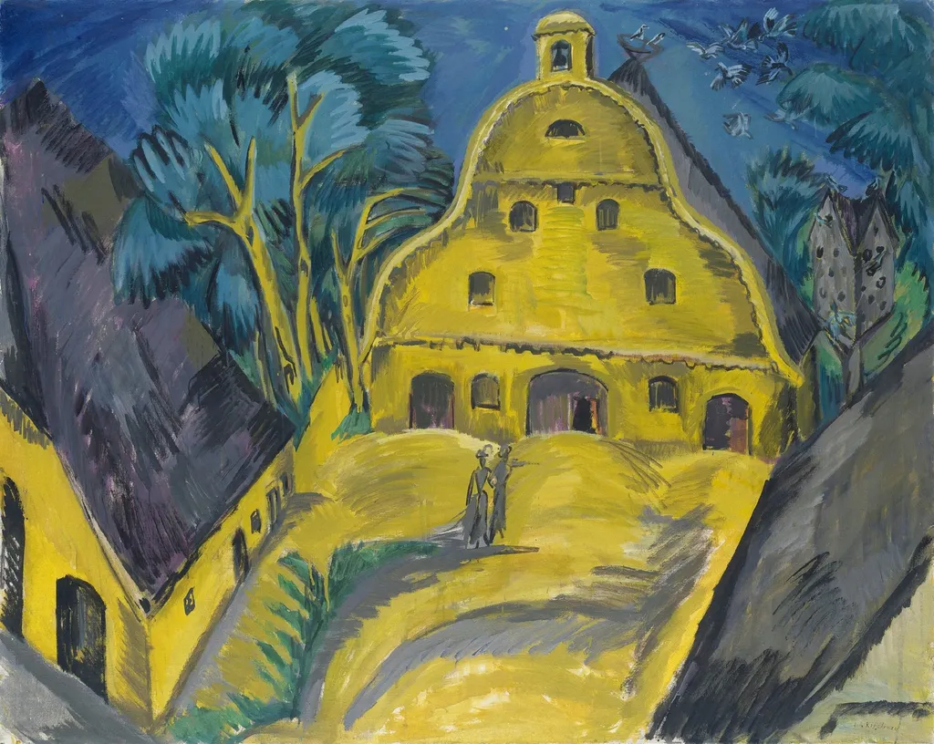 Staberhof Estate On Fehmarn, by Ernst Ludwig Kirchner, oil, 1913