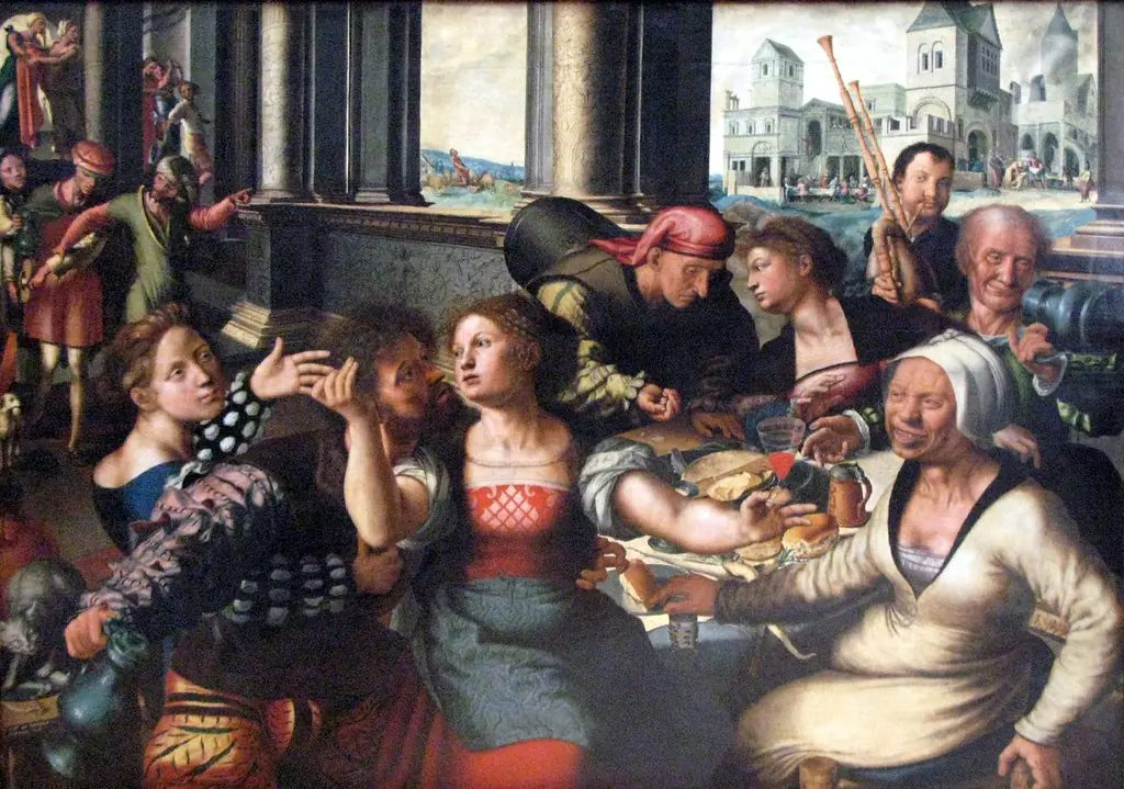 The Prodigal Son, by Jan Sanders van Hemessen, oil, 1536