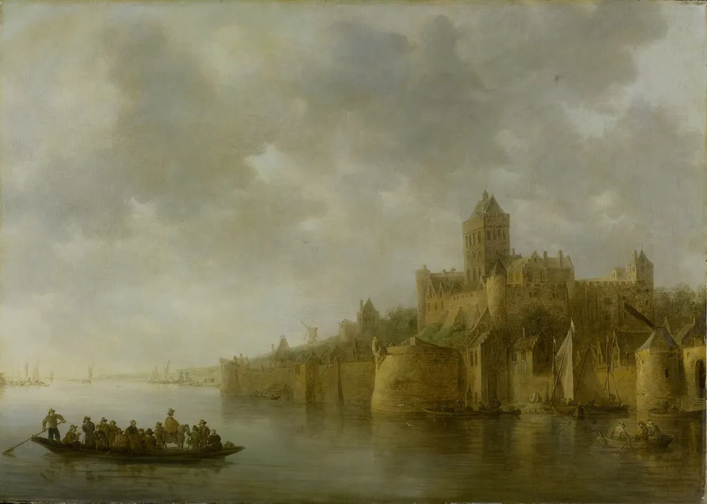 The Valkhof in Nijmegen, by Jan van Goyen, oil, 1641