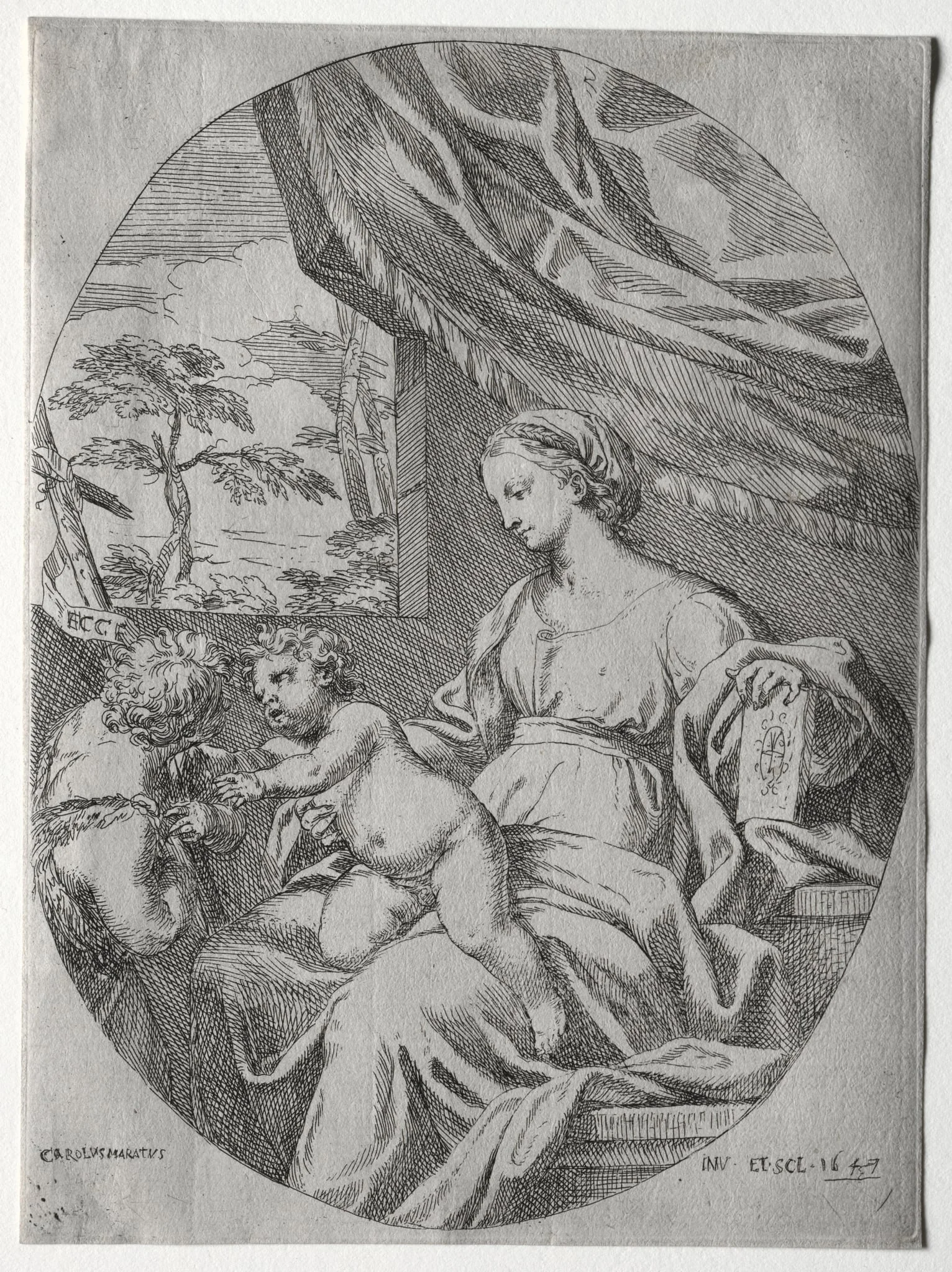 Virgin and Child with the Infant St. John, detail