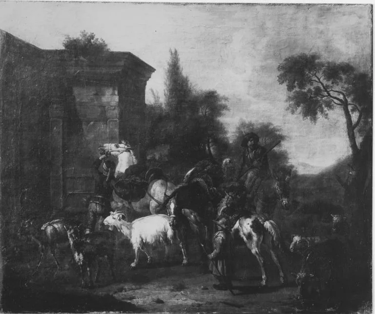 Italienische Landschaft, detail