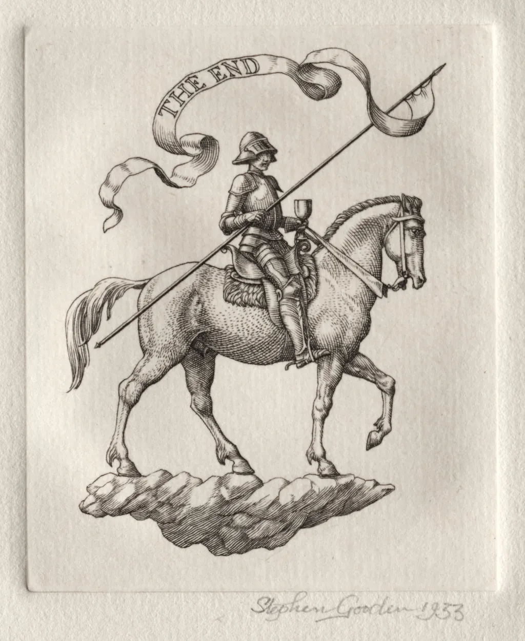 Illustration for "Peronnik the Fool":  Tailpiece, by Stephen Gooden, 1933