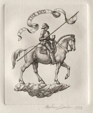 Illustration for "Peronnik the Fool":  Tailpiece, by Stephen Gooden, 1933
