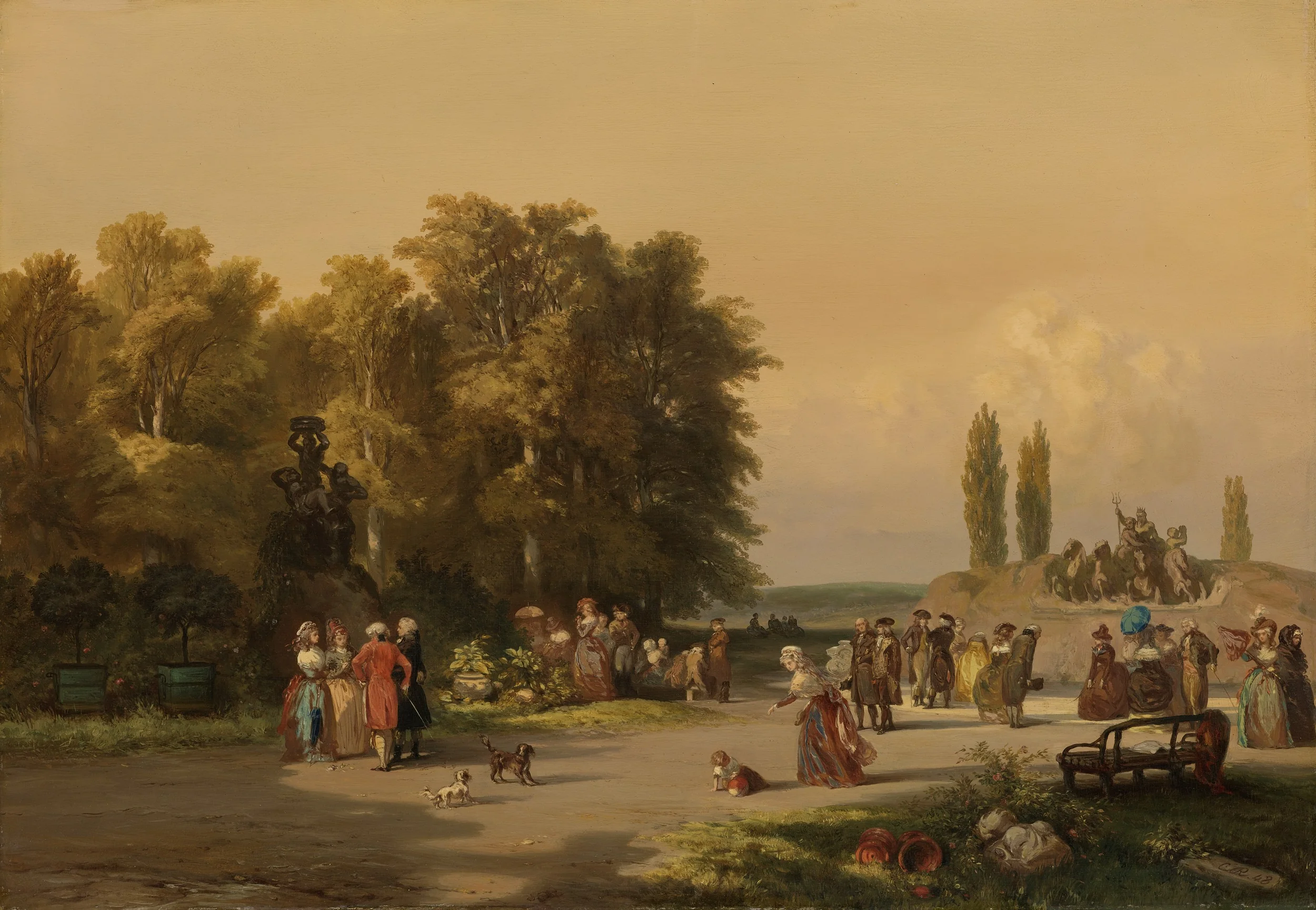 Park in the Vicinity of Paris, detail
