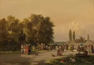 Park in the Vicinity of Paris, by Charles Rochussen, oil, 1848
