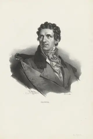 Antonio Canova, by Henri Grevedon, ink, 1826