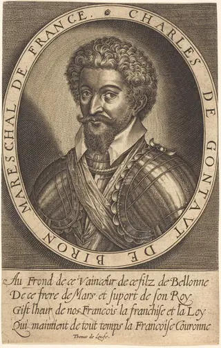 Charles de Gontaut, Duke of Biron, by Thomas de Leu, ink, 1590