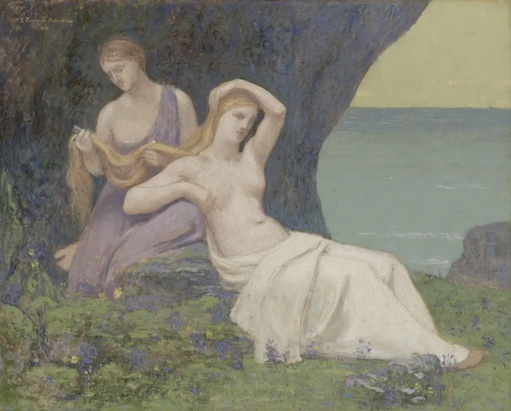 In the Heather, by Pierre Puvis de Chavannes, oil, 1898
