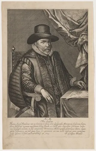 John Speed, by Salomon Savery, ink, 1630