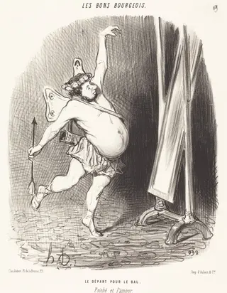 Le Départ pour le bal, by Honoré Daumier, ink, 1847